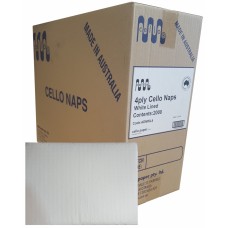 Cello Naps Dental Bibs - White - 4 Ply - 200 x 280mm A4 Size - (ADNWL4) - 2000/Ctn